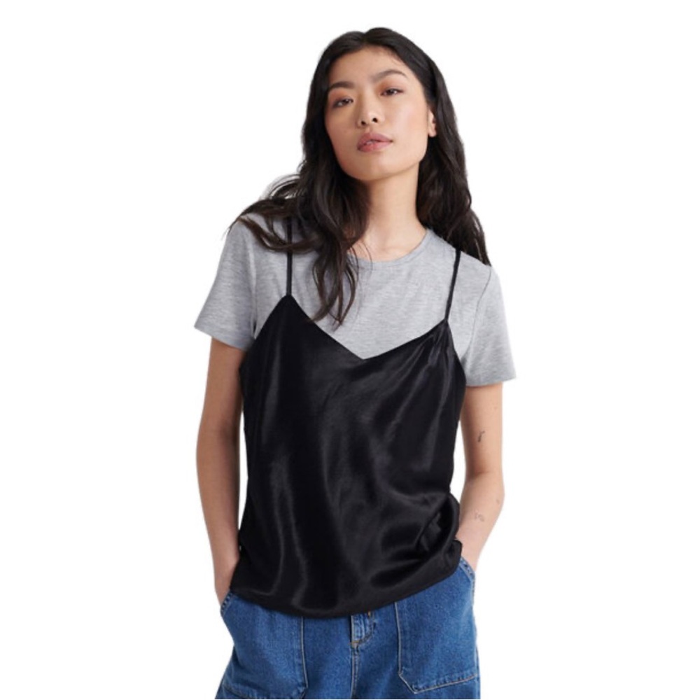 Super Dry | Satin Camisole Layered Top